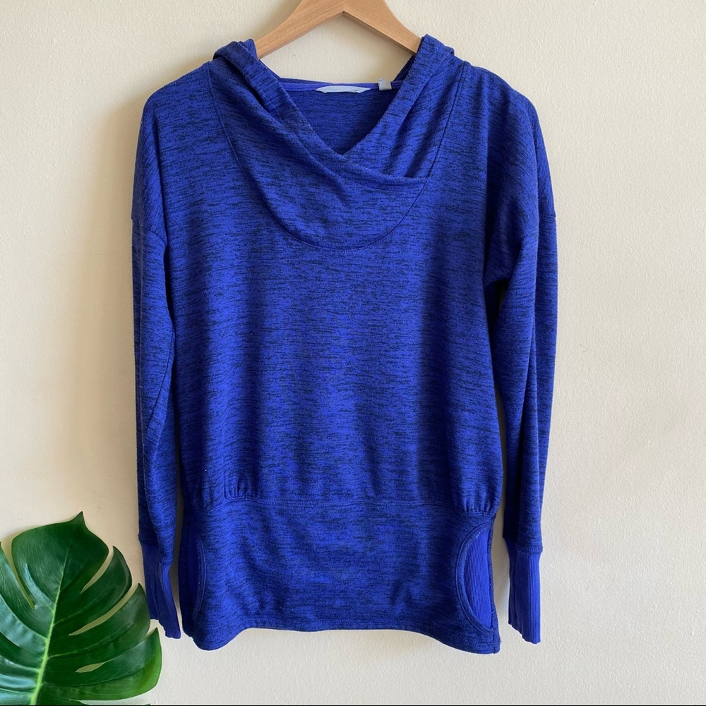 Athleta Purple Marled Pullover Hoodie Sweatshirt Women's Size XS